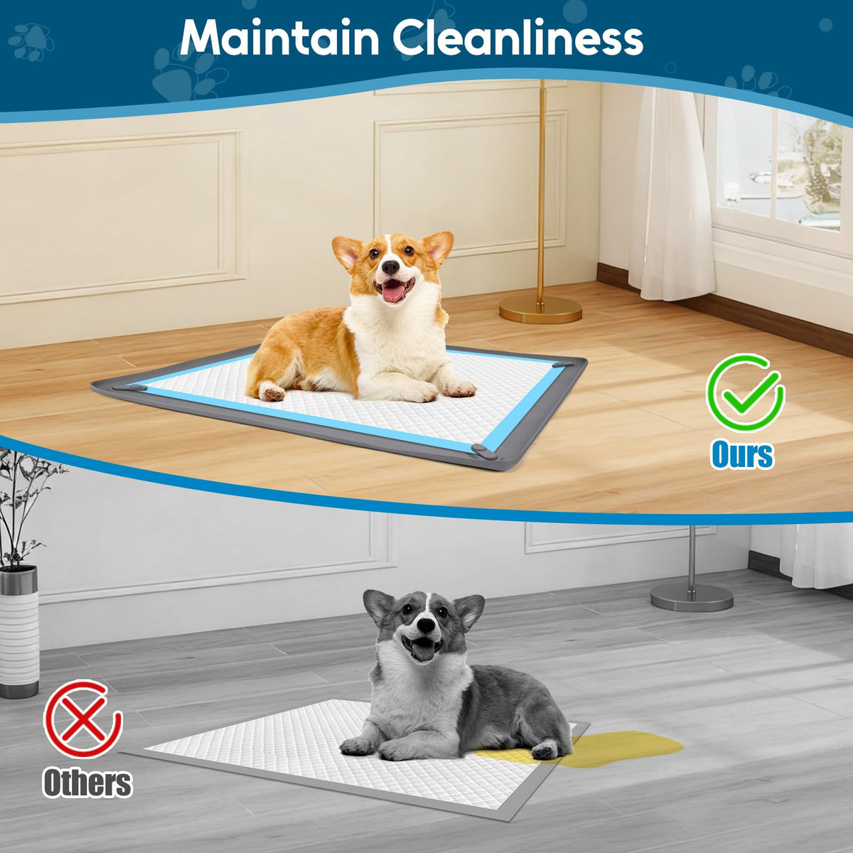 Pee Pad Holder for Small Dogs (Dark Gray)