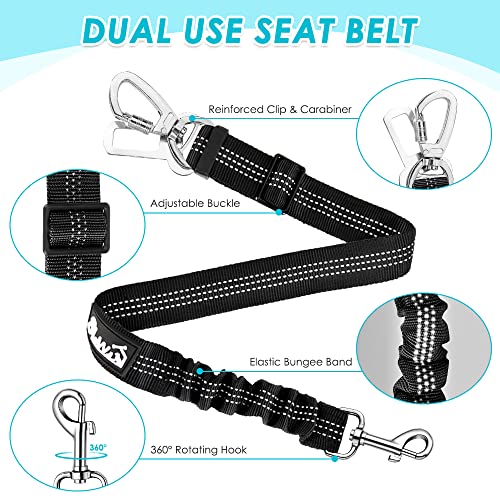 Dog Seat Belt and Harness for Car (Light Blue / XX-Small)