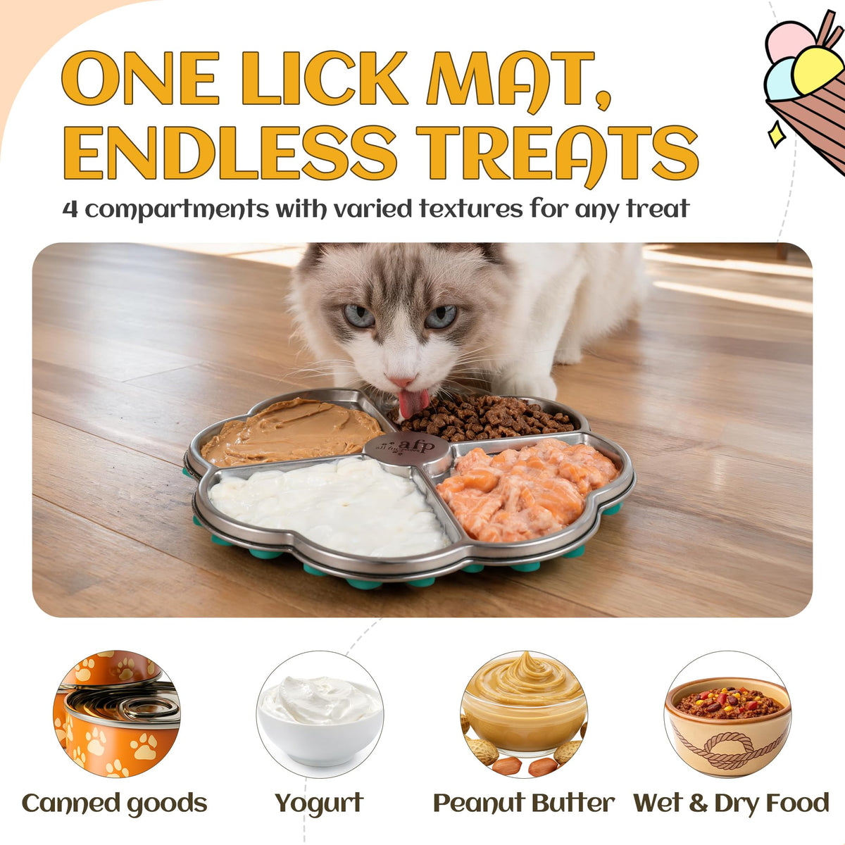 AFP Stainless Steel Lick Mat for Dogs & Cats