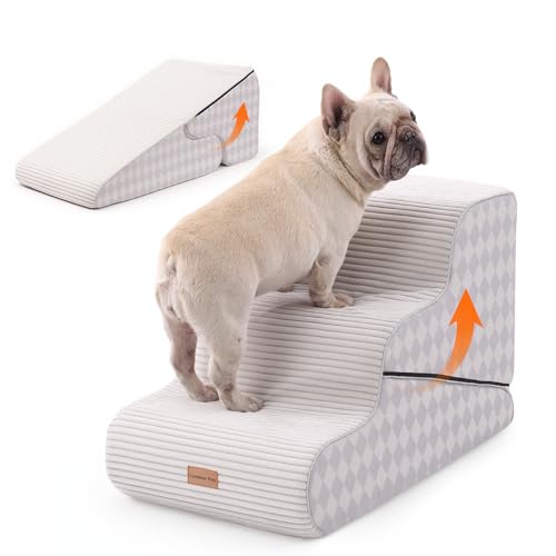 Dog Stairs for Small Dogs 16.5" H (Checked / 2 in 1 15.7"x26.7"x16.5")