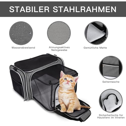 Cat Carrier Bag (Grey / 17.5"L x 12.0"W x 11.5"H)