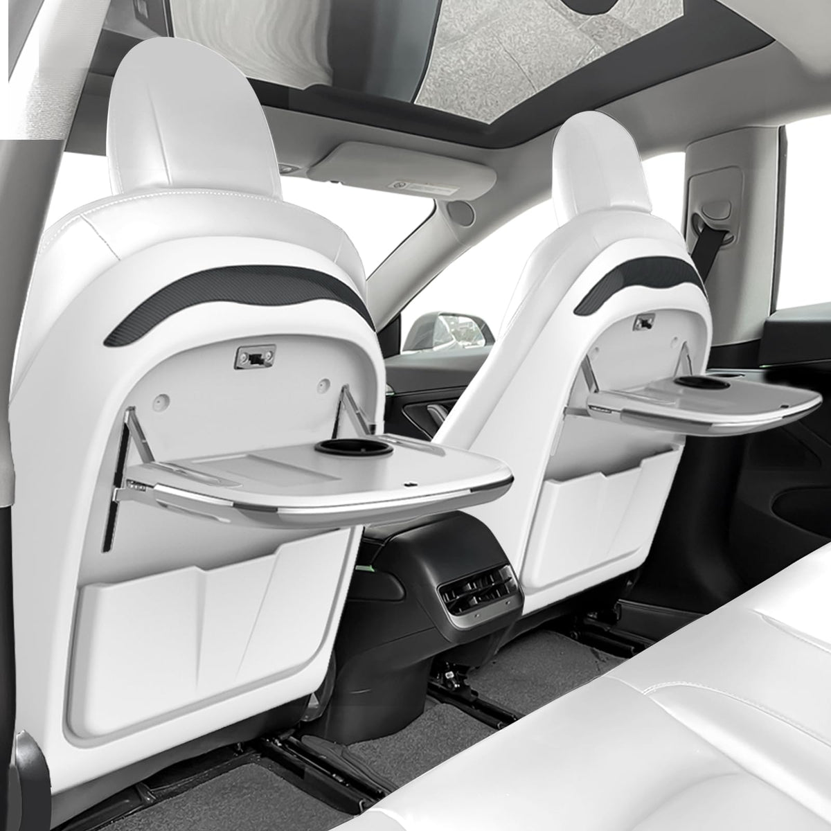 Back Seat Tray Table for Tesla Model 3 (White)