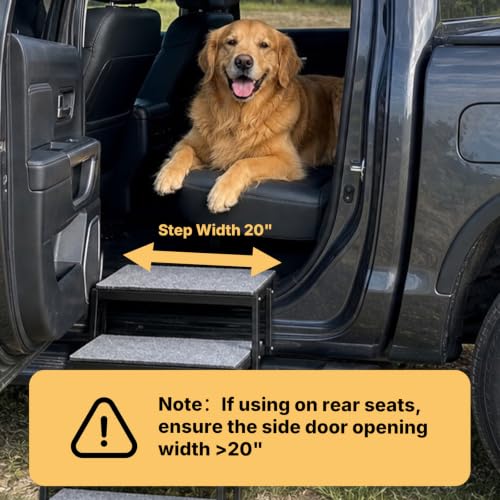 Foldable Dog Steps for Car SUV (Extra Wide 20"W)