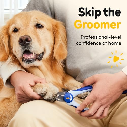LED Dog Nail Clippers with Light (Blue / Large)