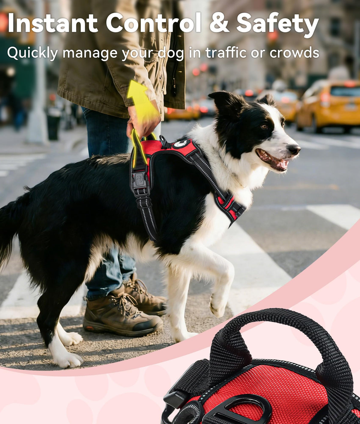 No Pull Dog Harness for Extra Large Dogs (X-Large / Red)