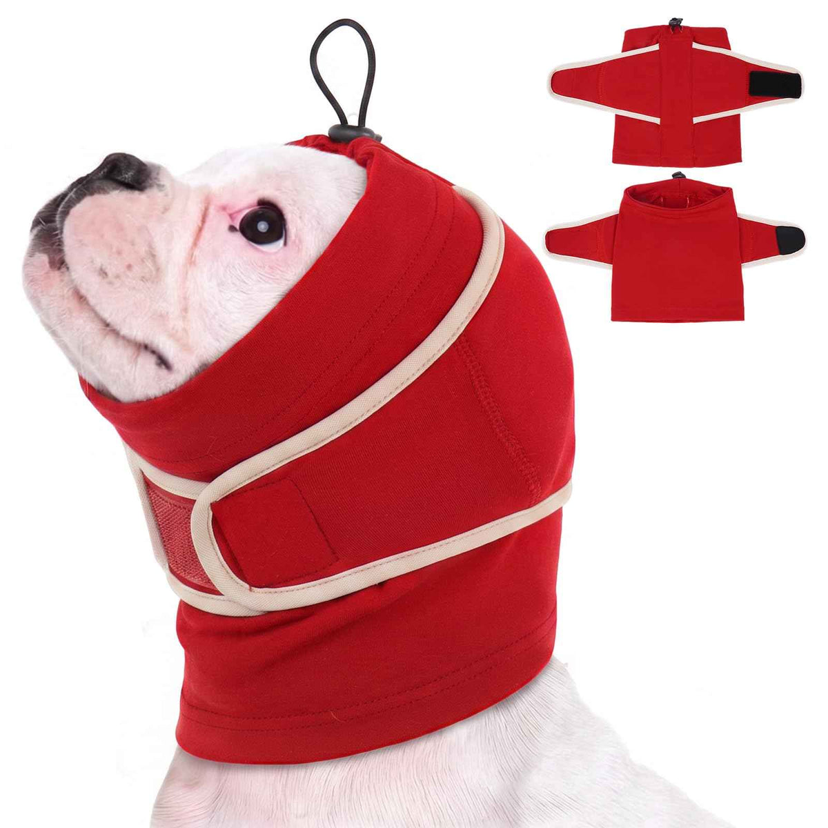 Small Dog Ear Muffs Lightweight (Red / Small (11.8"/30cm Neck Girth))