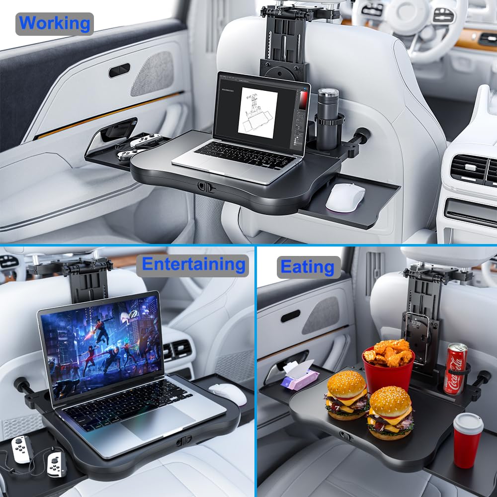 Car Back Seat Tray with Extendable Table (back seat)