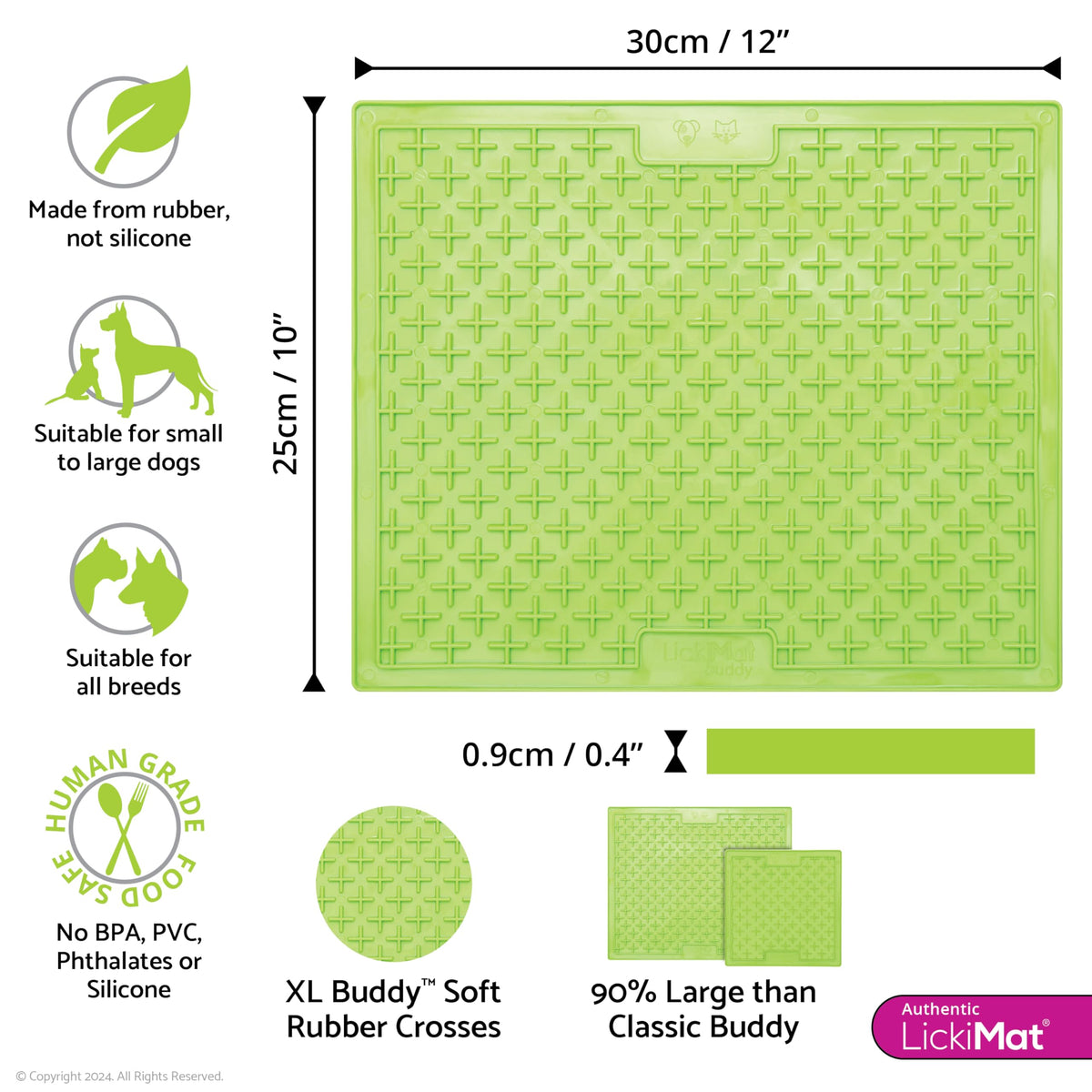 X Large Breed Buddy Dog Lick Mat (Green)