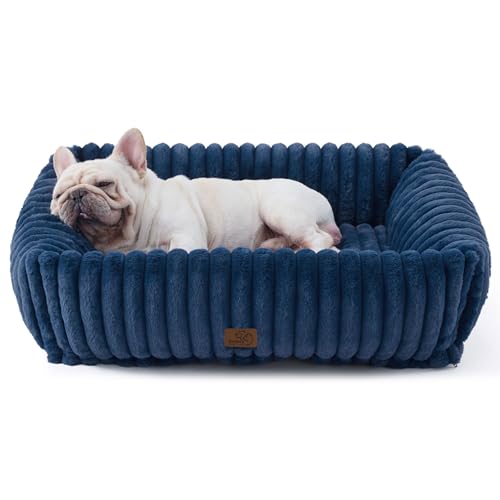 ComfyFleece® Dog Bed Medium Large Size Dog Washable (30.0"L x 24.0"W x 8.0"Th / Night Blue)