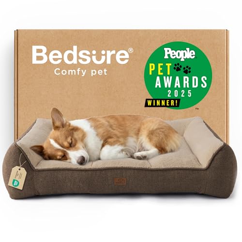 SupportMax® Extra Thick Orthopedic Dog Bed Medium Size Dog (Brown / 35"l X 25"w X 8"th)