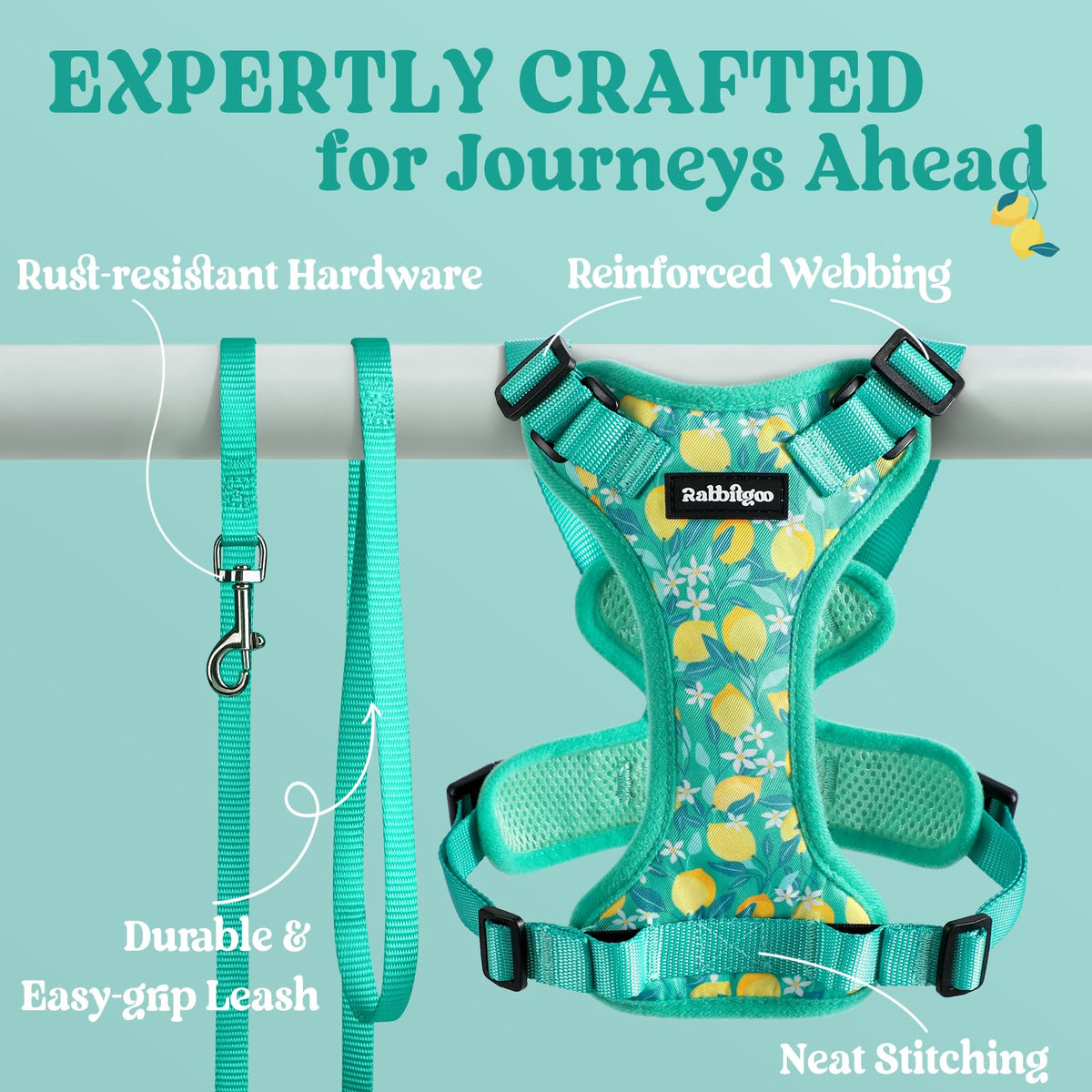 Cat Harness and Leash Set (M / Lemon Grove)