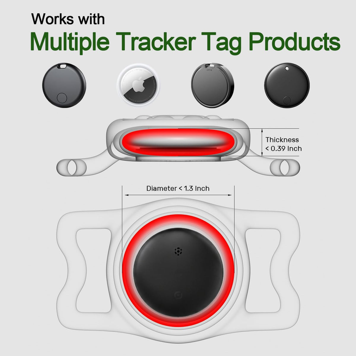 Dog Tracker with Apple Find My (Black)