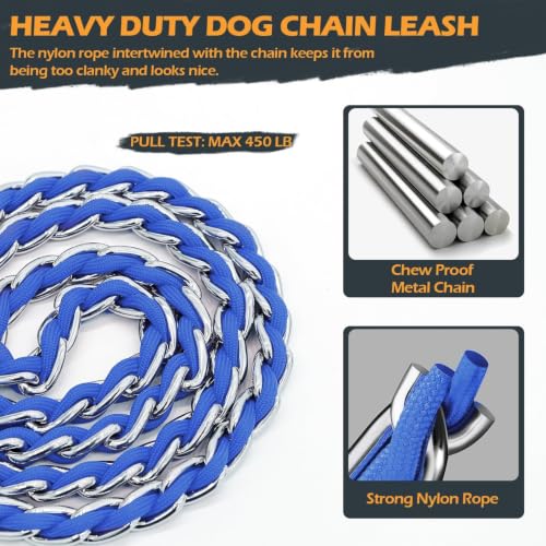 Chain Dog Leash (Blue / 7.25FT(80-200lb))