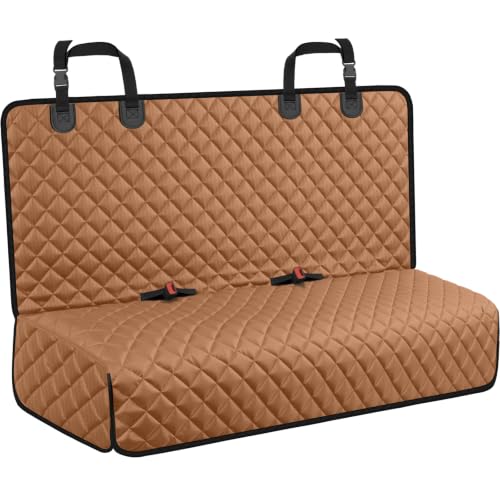 Dog Car Seat Cover for Back Seat (Brown / Medium (52" W x 49" L))