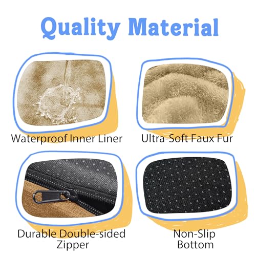 Waterproof Orthopedic Dog Bed for Large and Extra Large Dogs (Brown / 42"L x 30"W x 7.5"Th)