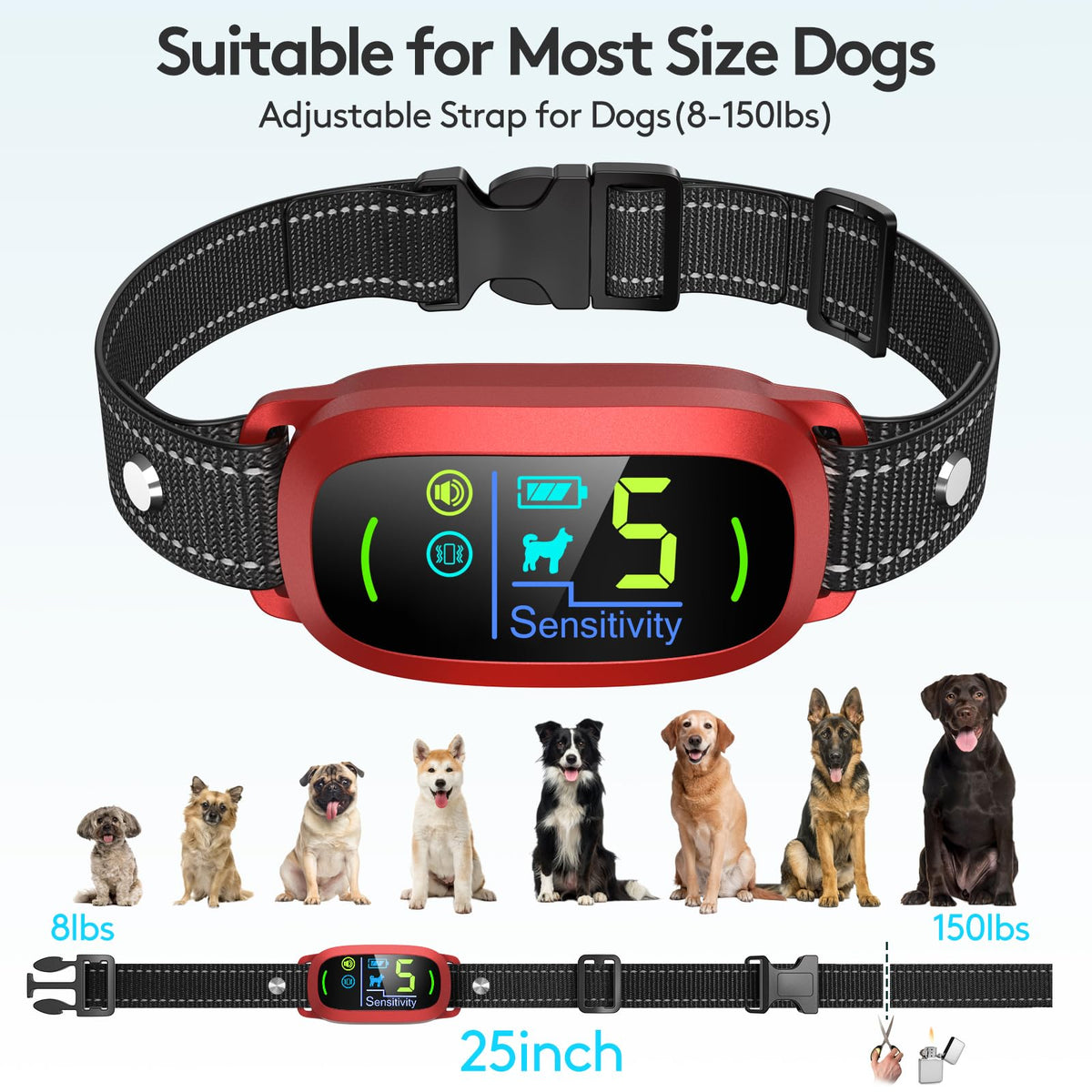 Dog Bark Collar (Red)