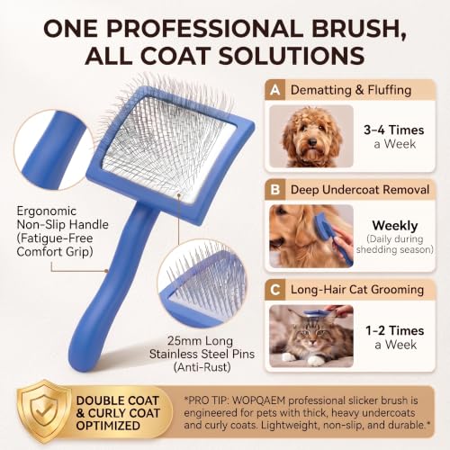 Slicker Brush for Dogs (Blue)