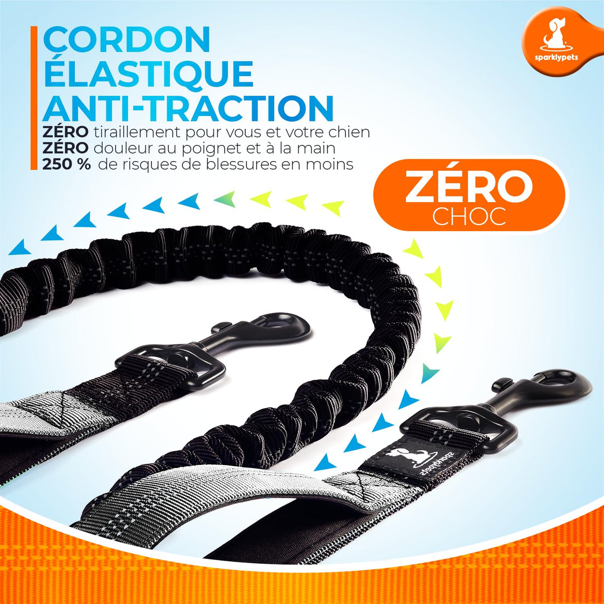 Hands Free Dog Leash (Gray / 1 dog M/L)