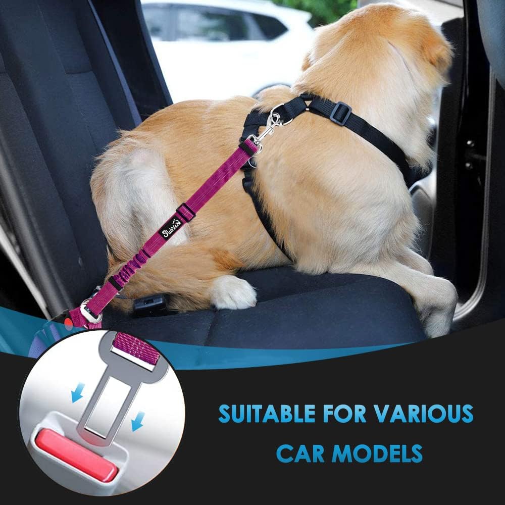 Dog Seat Belt for Car (I.Fushia)
