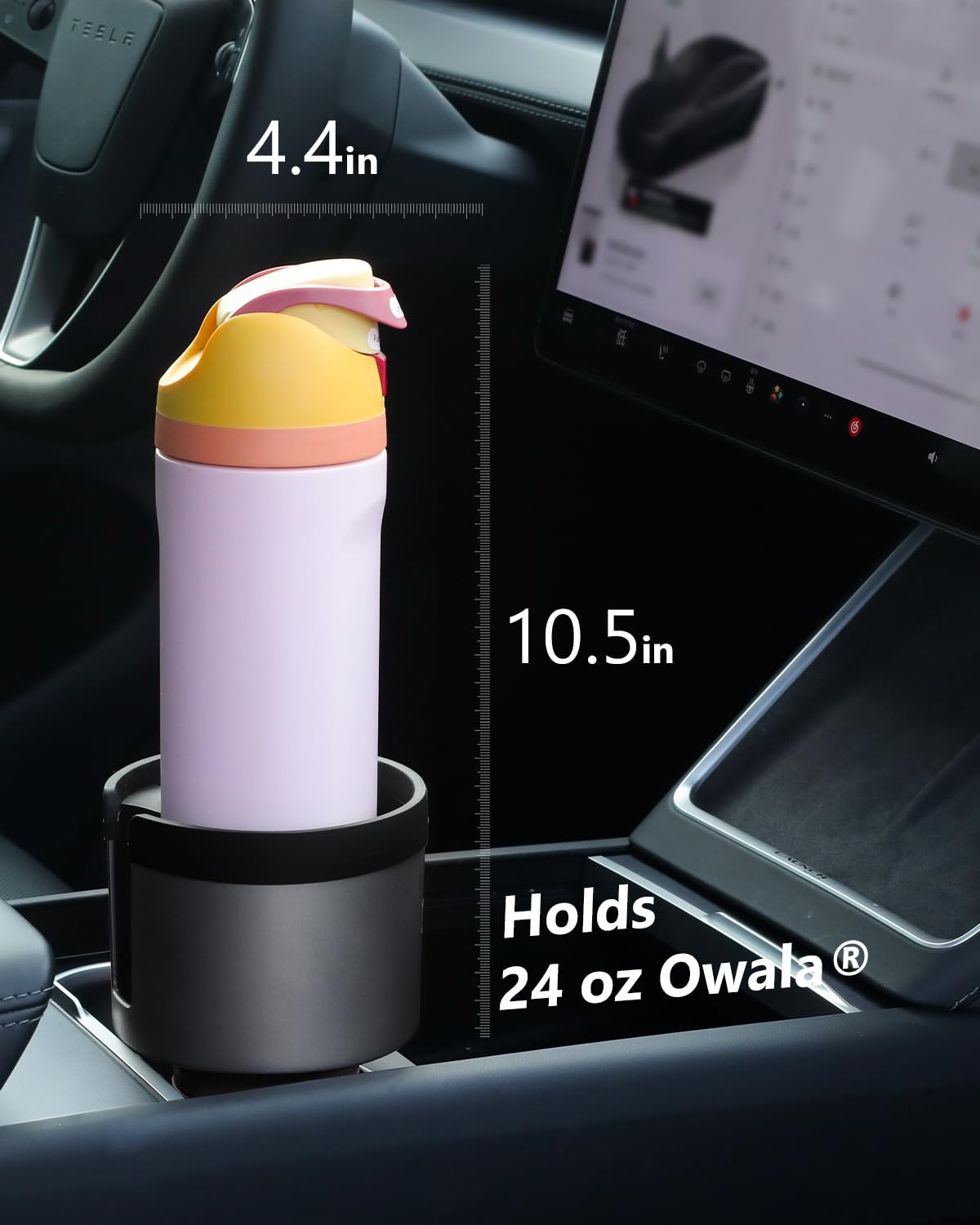 Car Cup Holder Expander for 32 (Silver / Medium*1)
