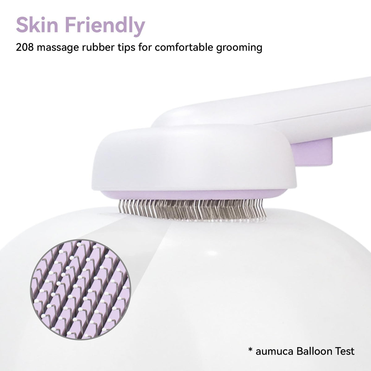 Cat and Dog Grooming Brush for Shedding (Purple)
