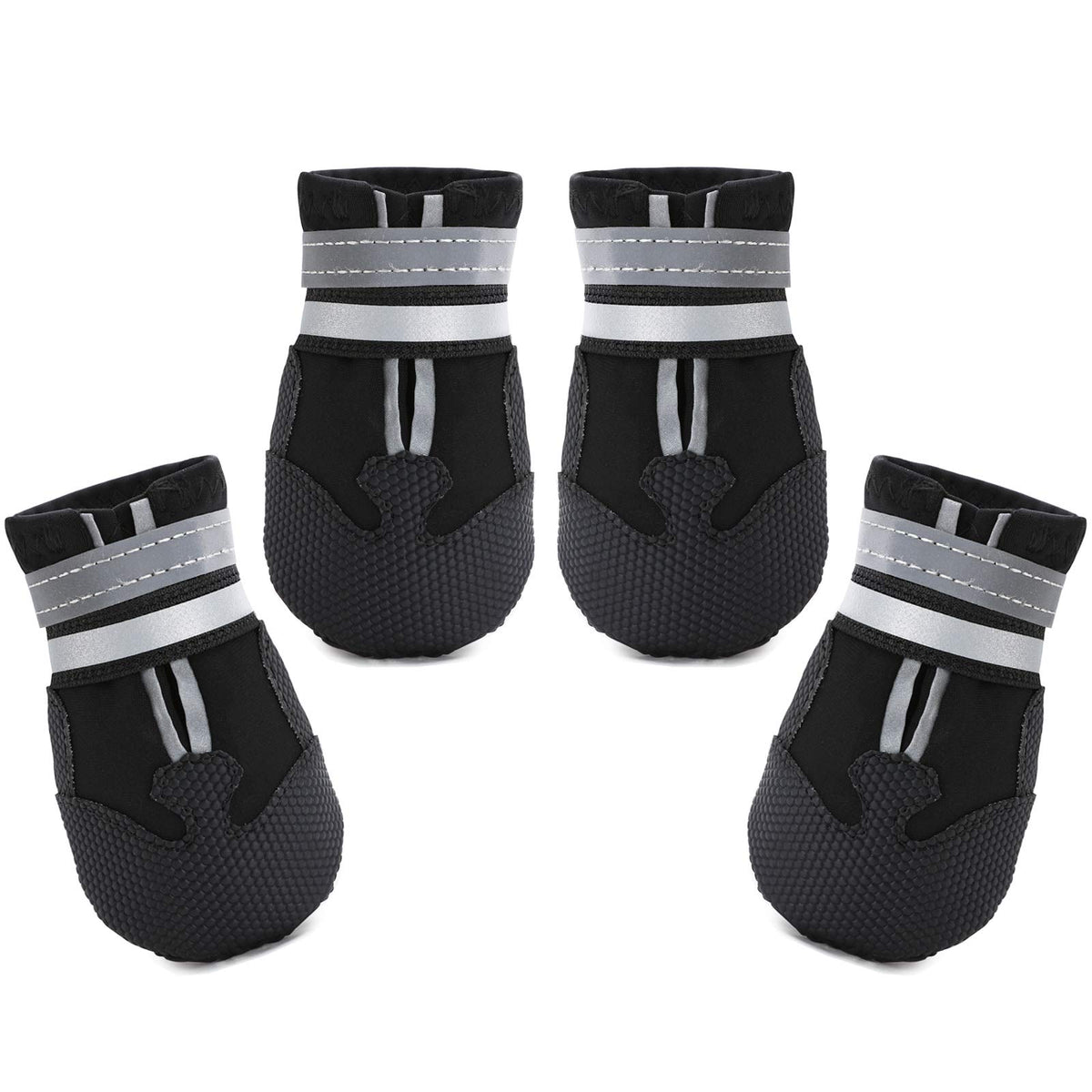 Water Resistant Dog Boots for Medium Large Dogs (Black(Waterproof) / XXL (Insole Width 3.2")for 94~100lb)