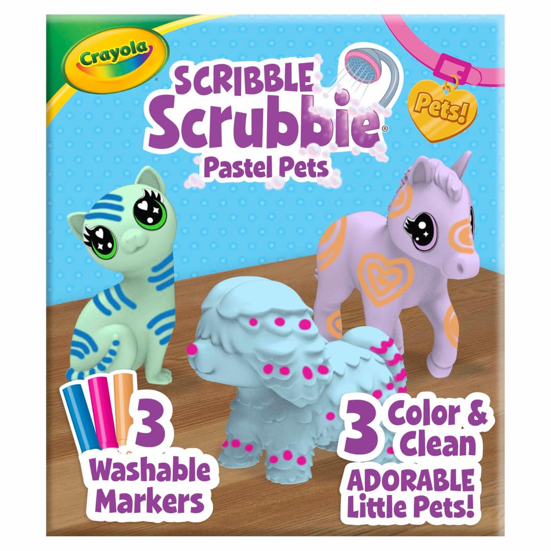 Scribble Scrubbie Pastel Pets (Small / Pastel Pets)