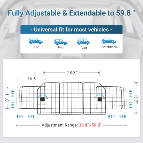 Dog Car Barrier for SUV (59.8")