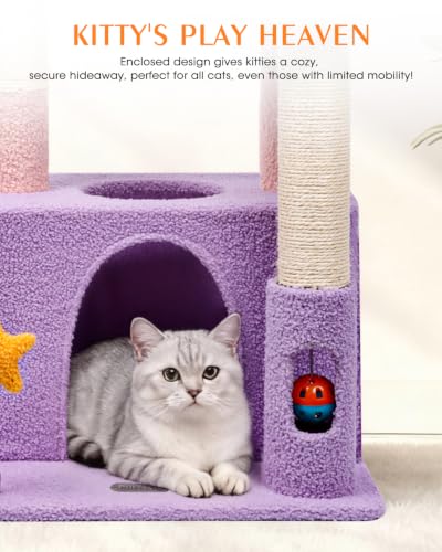 Small Cat Tree for Kittens (Moonlit Violet / Small 30")