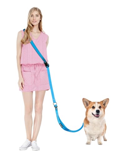 Hands Free Dog Leash (Blue / Medium-5.3-7.9ft)