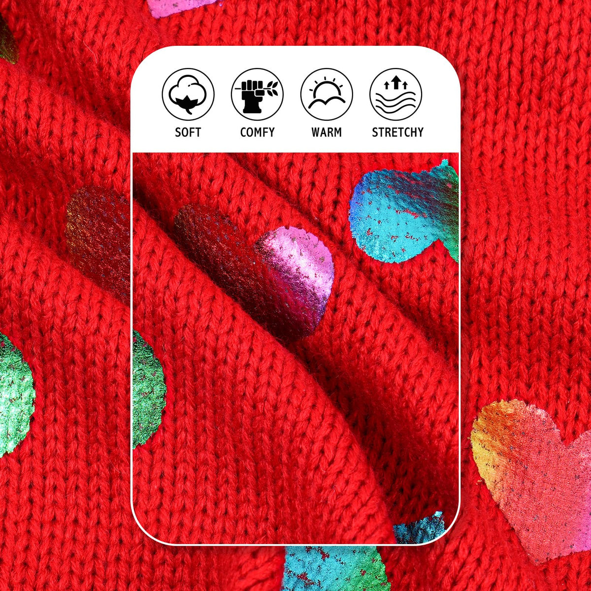 Valentines Dog Sweater (Small (4-7lbs) / Heart (Red))