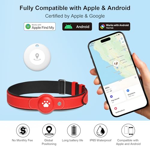 GPS Tracker for Dogs (Orange / L(12.5''-21''))