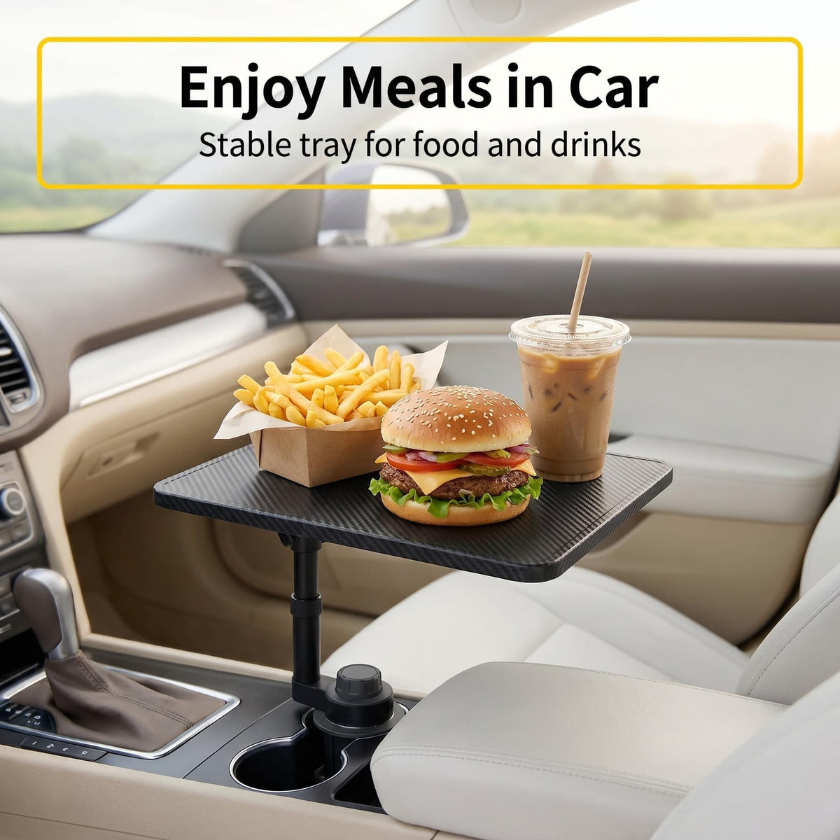 Car Desk for Laptop (carbon fiber color)