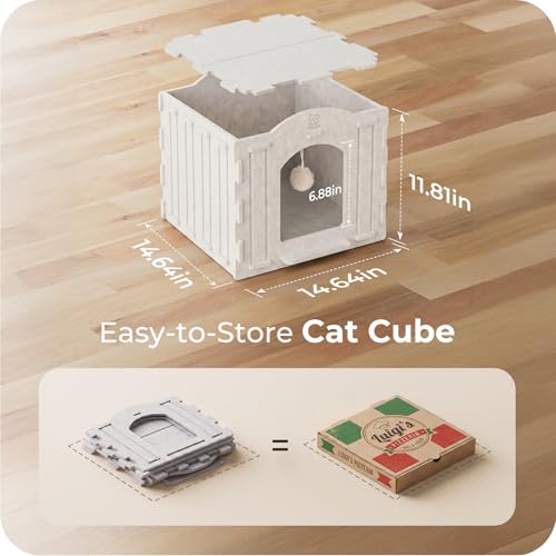 Cat Bed Cave for Indoor Cats (Gray-2)