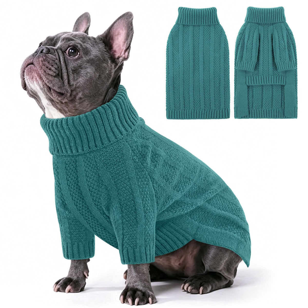 Dog Sweaters for Large Dogs (Large / Peacock Blue)
