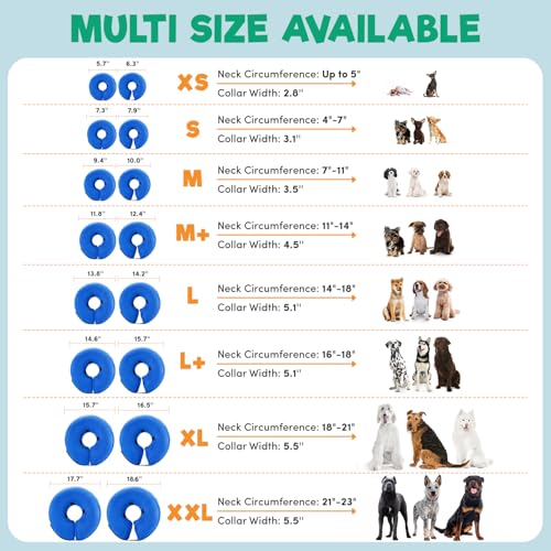 Inflatable Dog Cone Collar Alternative After Surgery Medium (Grey / Medium [Neck:7"-11"])