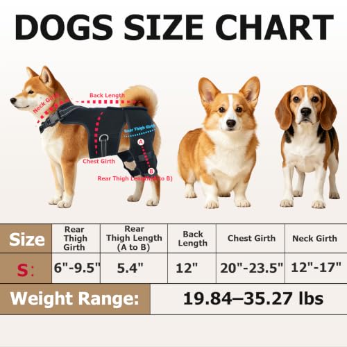 Adjustable Dog Knee Brace Lift Harness (S)