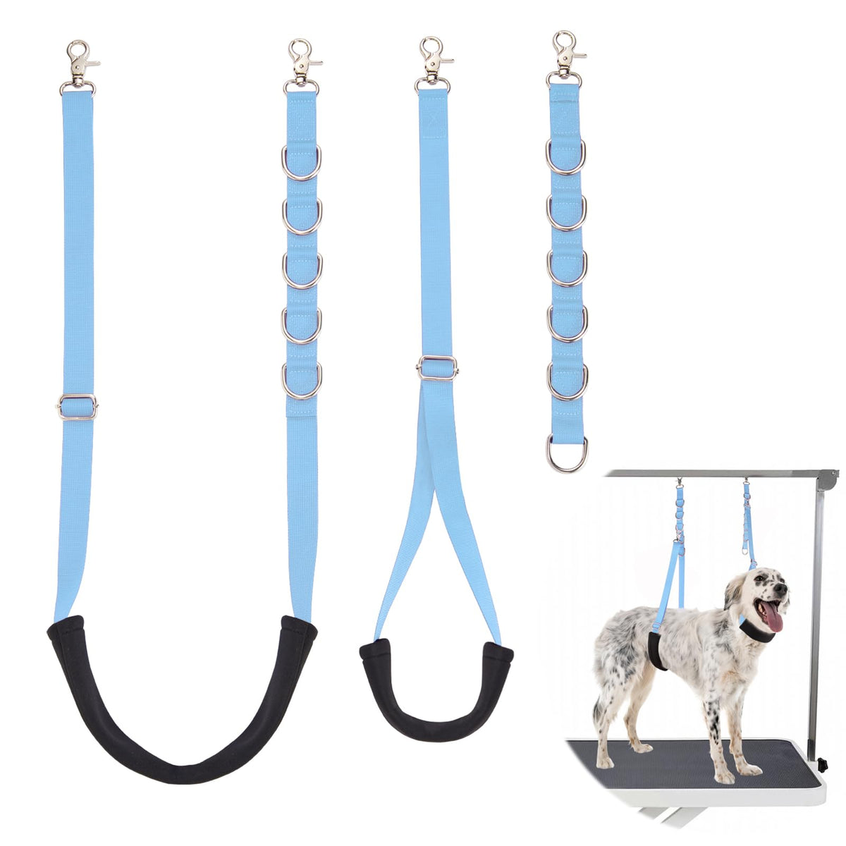 Dog Grooming Belly Strap (Sky Blue)