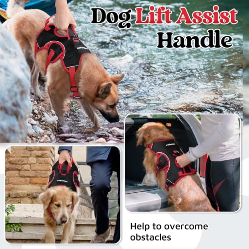 Escape Proof Dog Harness for X (Red & Black / X-Large)