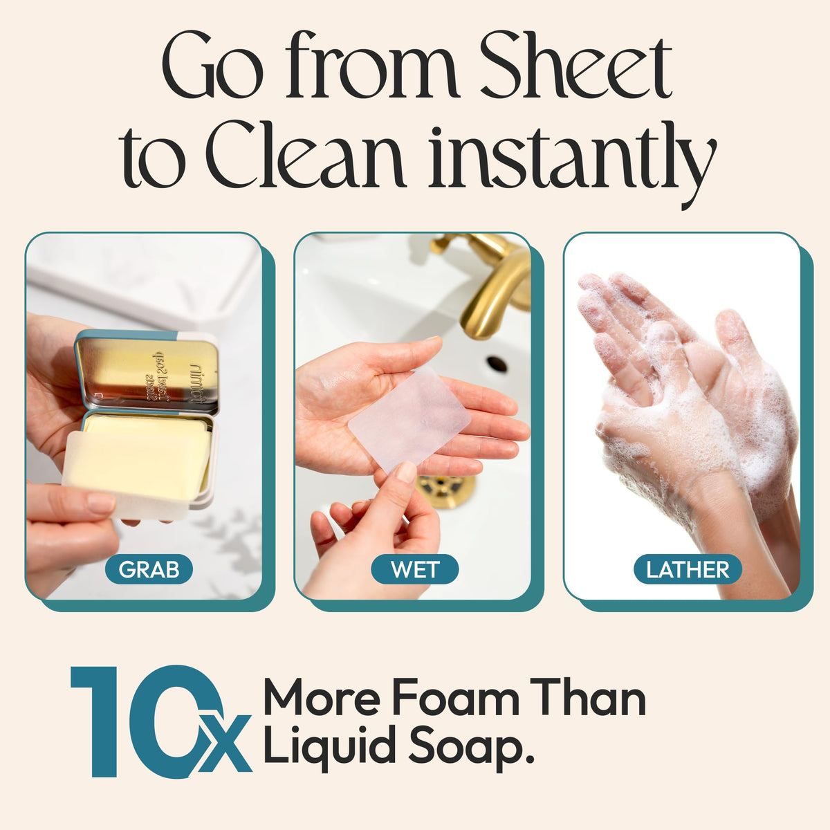 Paper Soap Sheets for Traveling (Jasmine (Pack of 3))