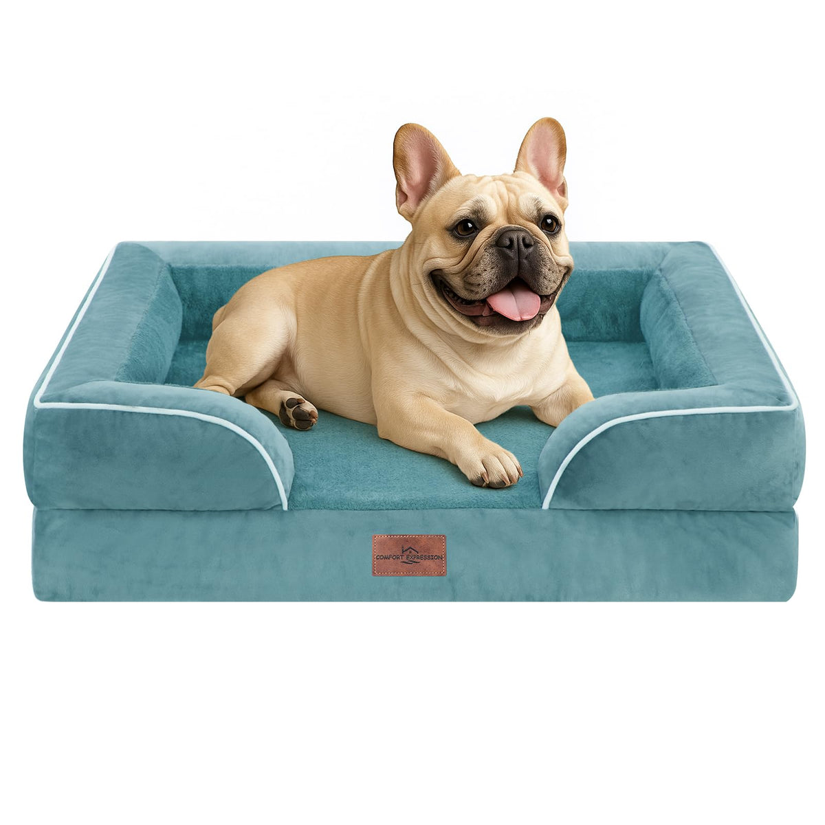 Waterproof Orthopedic Dog Bed for Medium Size Dog (30.0"L x 20.0"W x 7.0"Th / Washed Blue)