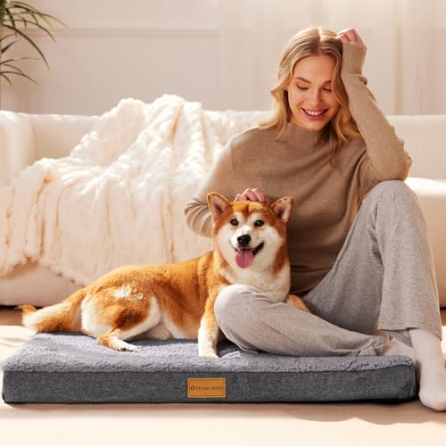 Orthopedic Medium Dog Bed Washable Pet Sofa Mat 30''X20'' Grey (30"L x 20"W x 3.5"Th / Grey)