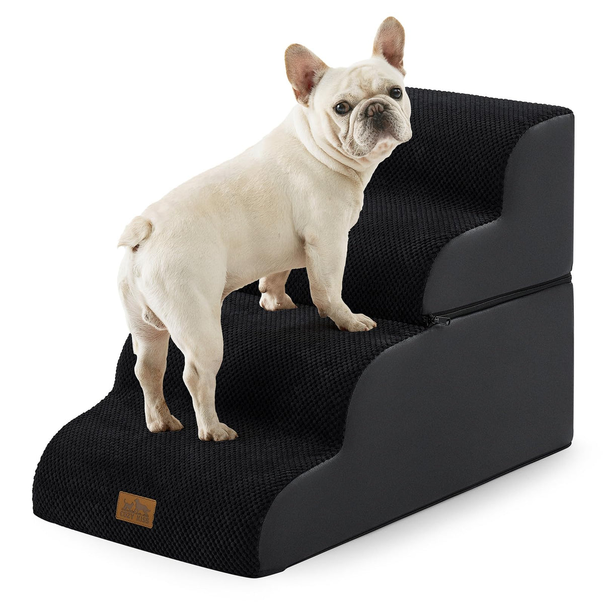 Detachable Small Dog Stairs 19.7" H (Black / Detachable 15.7" x 28.3" x 19.7")
