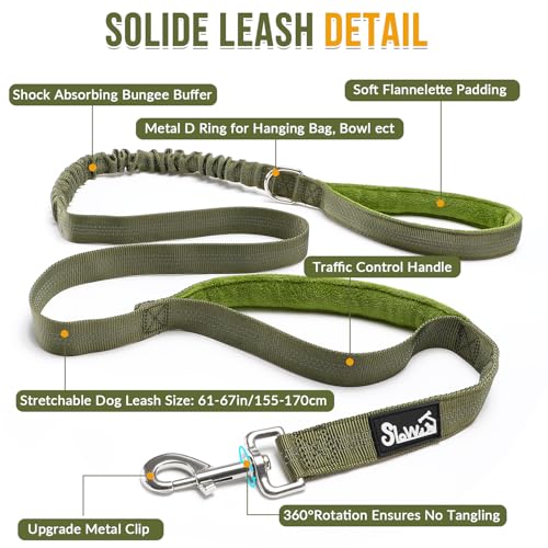 No Pull Dog Harness and Leash Set (Green / Small)