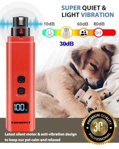Electric Dog Nail Grinder with 2 Level LED Lights