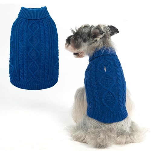 Dog Sweater for Small Medium Dogs (DarkBlue / Small/Medium)