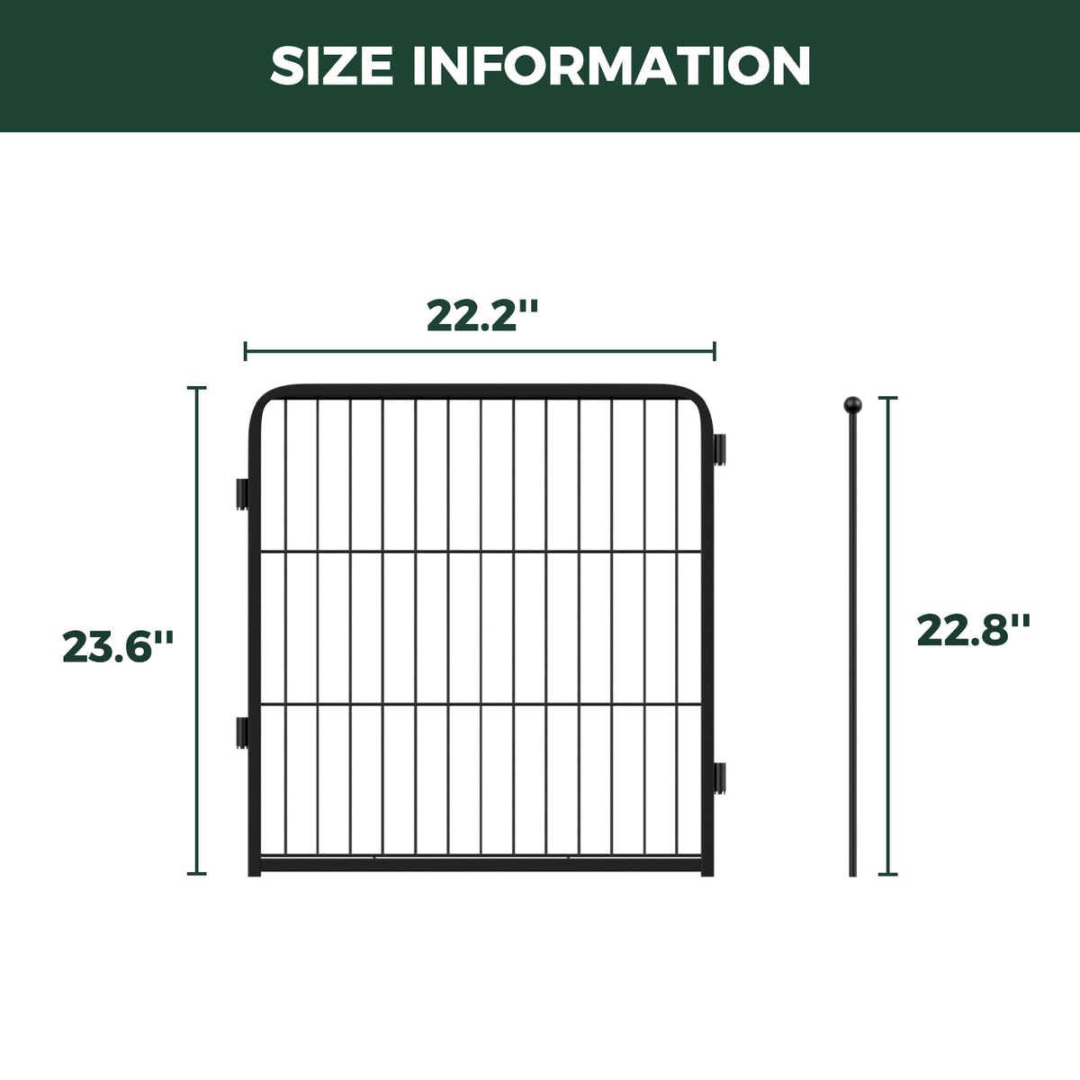 Homeplus Indoor Dog Playpen (Black / 24"H)