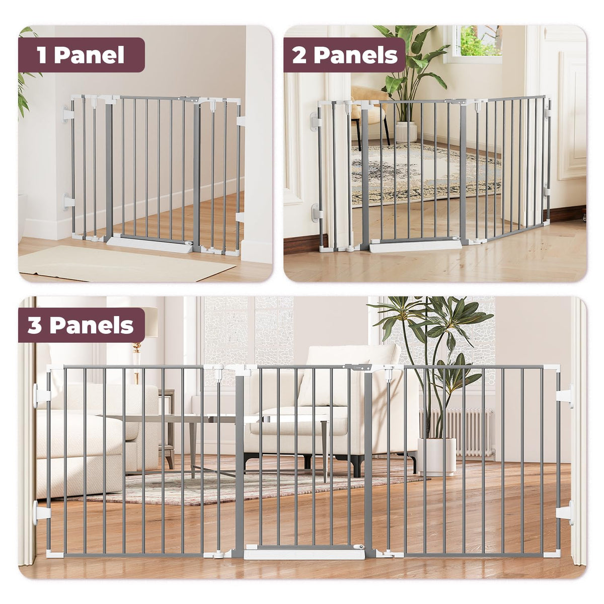 29.4 78" Extra Wide Baby Gate (Gray / 78" Wide)