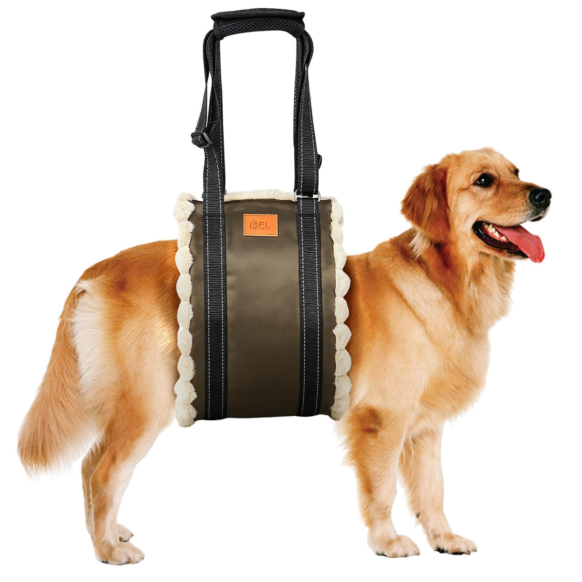 Adjustable Dog Sling for Extra Large Dogs Mobility Aid for Weak Rear Legs (Olive Drab / X-Large)