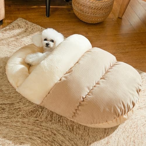 Bed for Dog and Cat (Large / Light Brown)